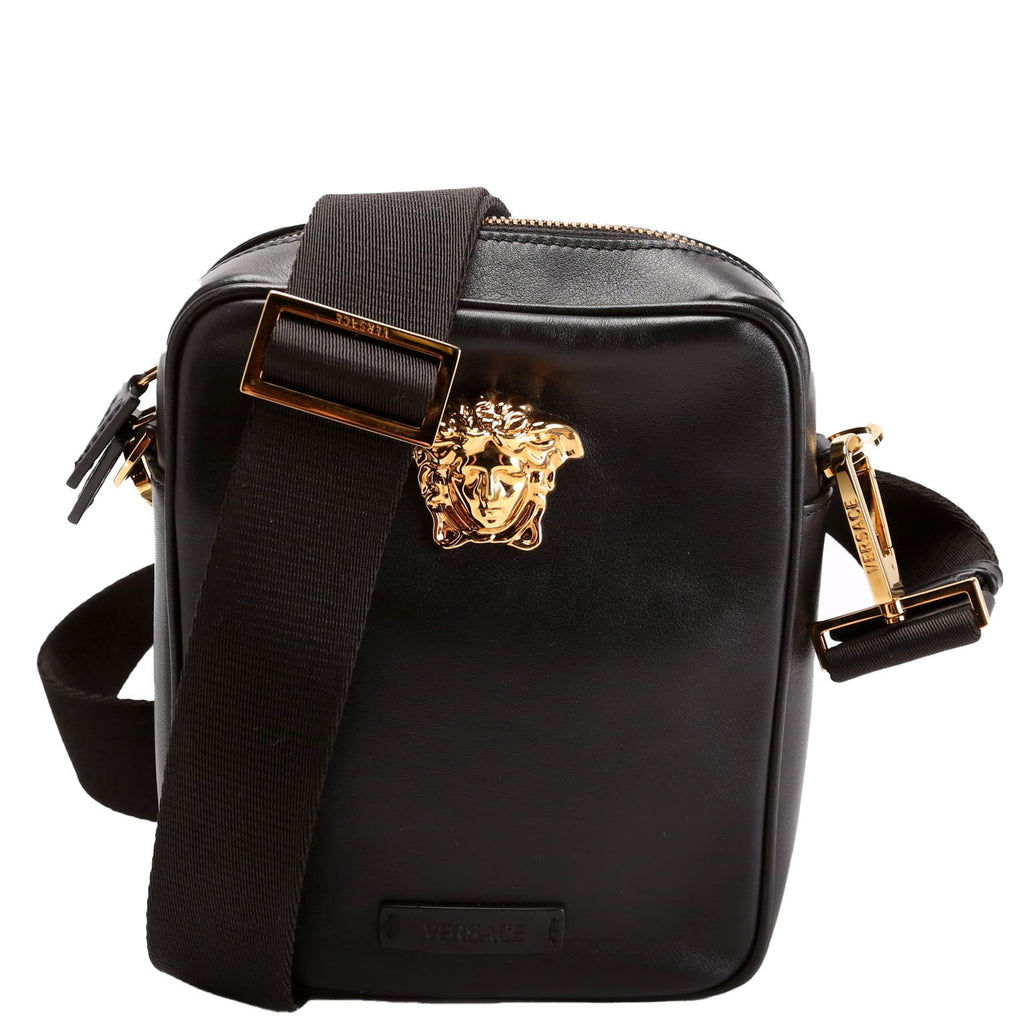 Medusa Crossbody Leather Black