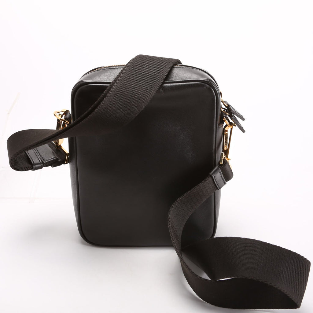 Medusa Crossbody Leather Black