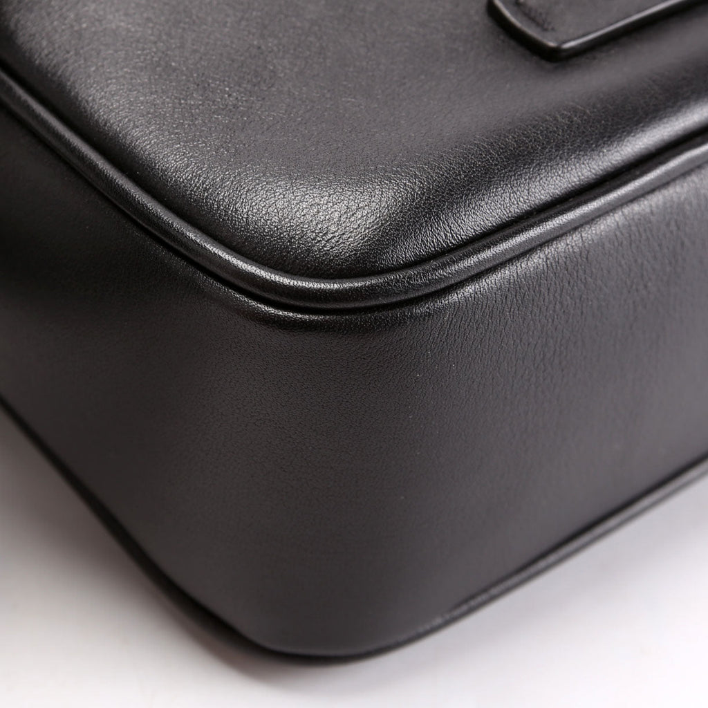 Medusa Crossbody Leather Black