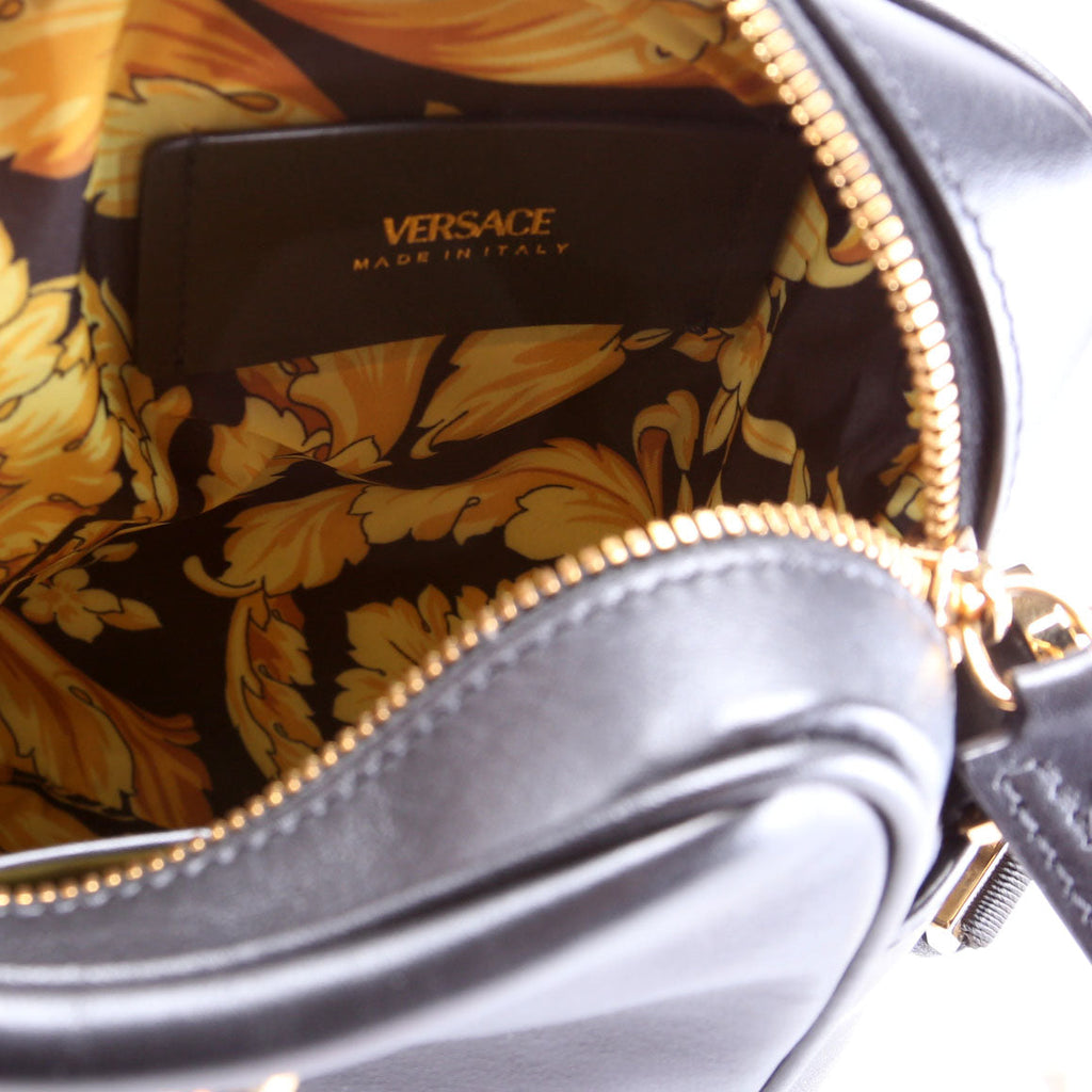 Medusa Crossbody Leather Black