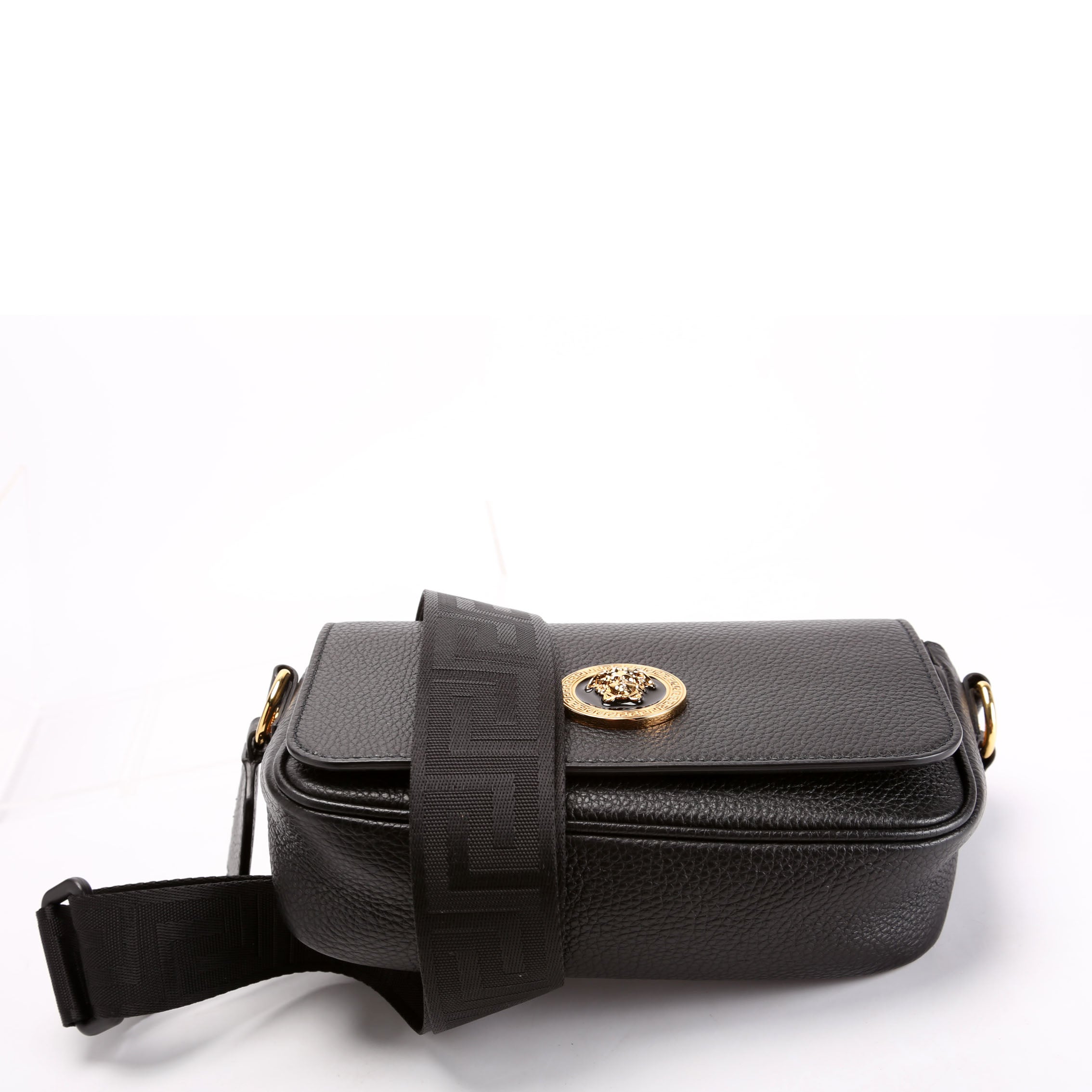Medusa Flap Crossbody Black