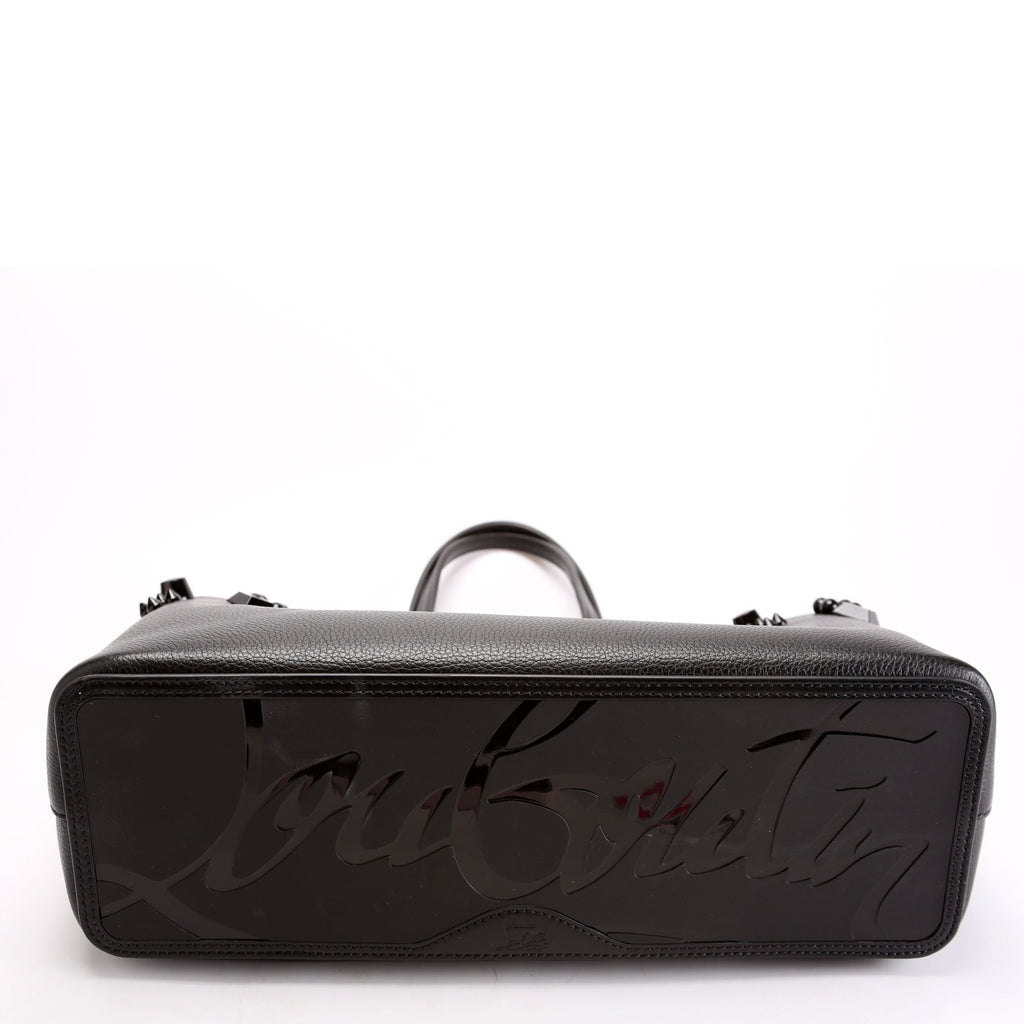 Studded East/West Cabata Tote With Pouch Black