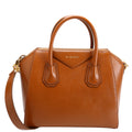 Antigona Satchel Medium Shiny Leather Brown