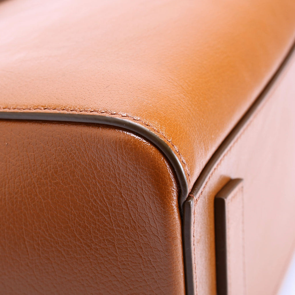 Antigona Satchel Medium Shiny Leather Brown