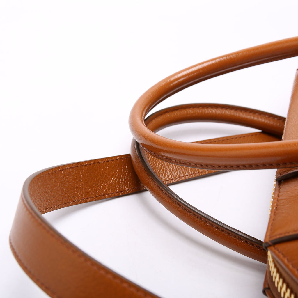 Antigona Satchel Medium Shiny Leather Brown