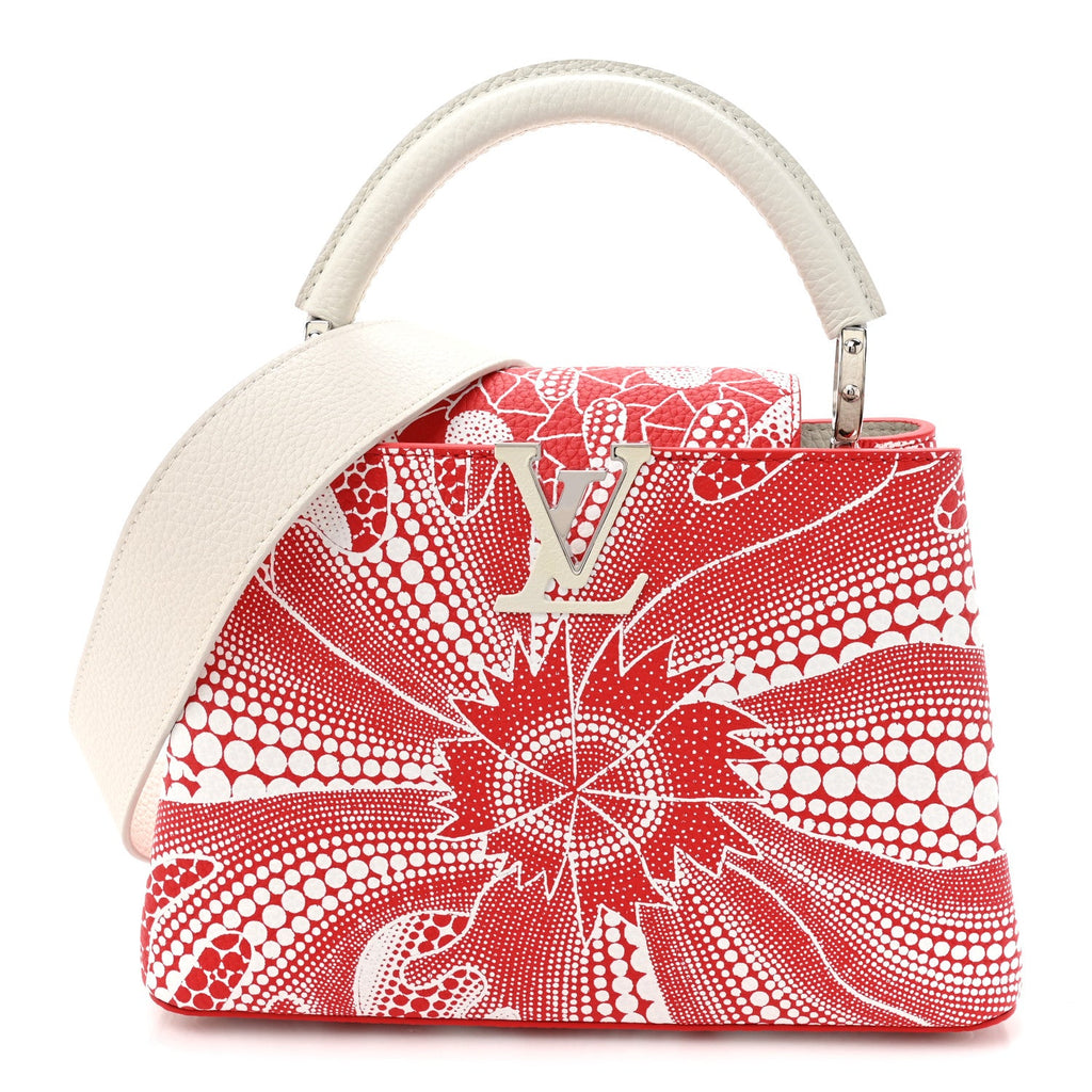 Louis Vuitton LV X YK Taurillon Psychedelic Flower Capucines BB Rouge