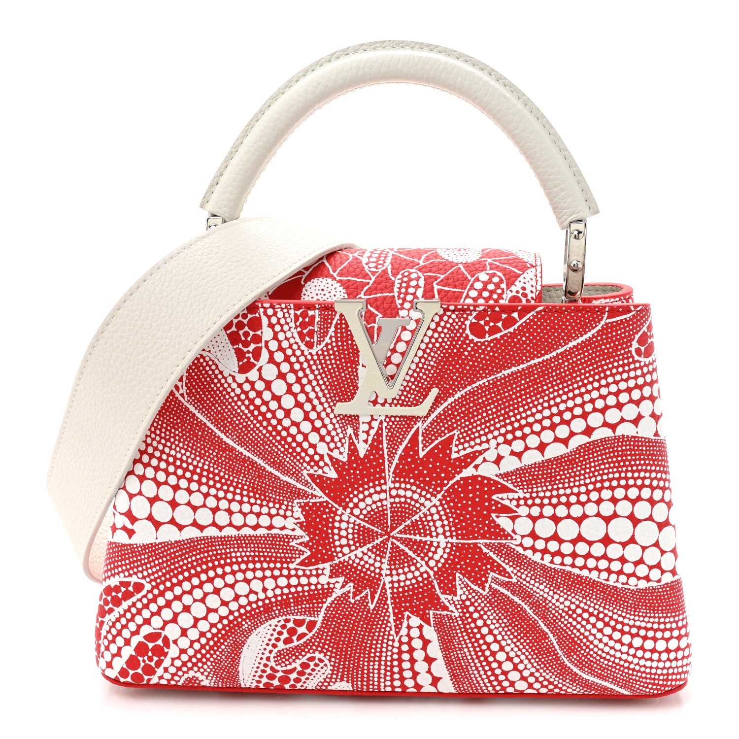 Louis Vuitton LV X YK Taurillon Psychedelic Flower Capucines BB Rouge