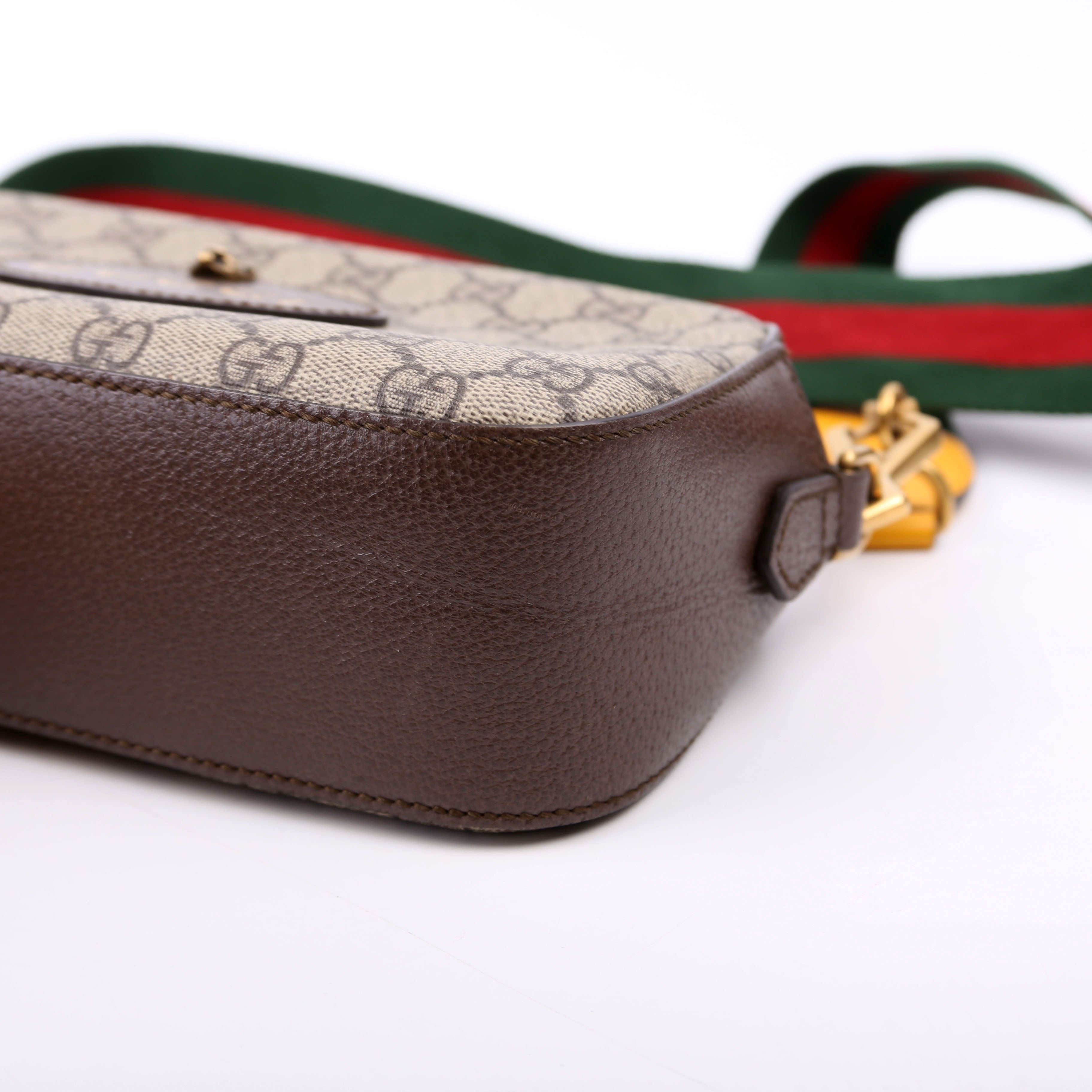 Gucci 476466 GG Supreme Messenger Bag Brown