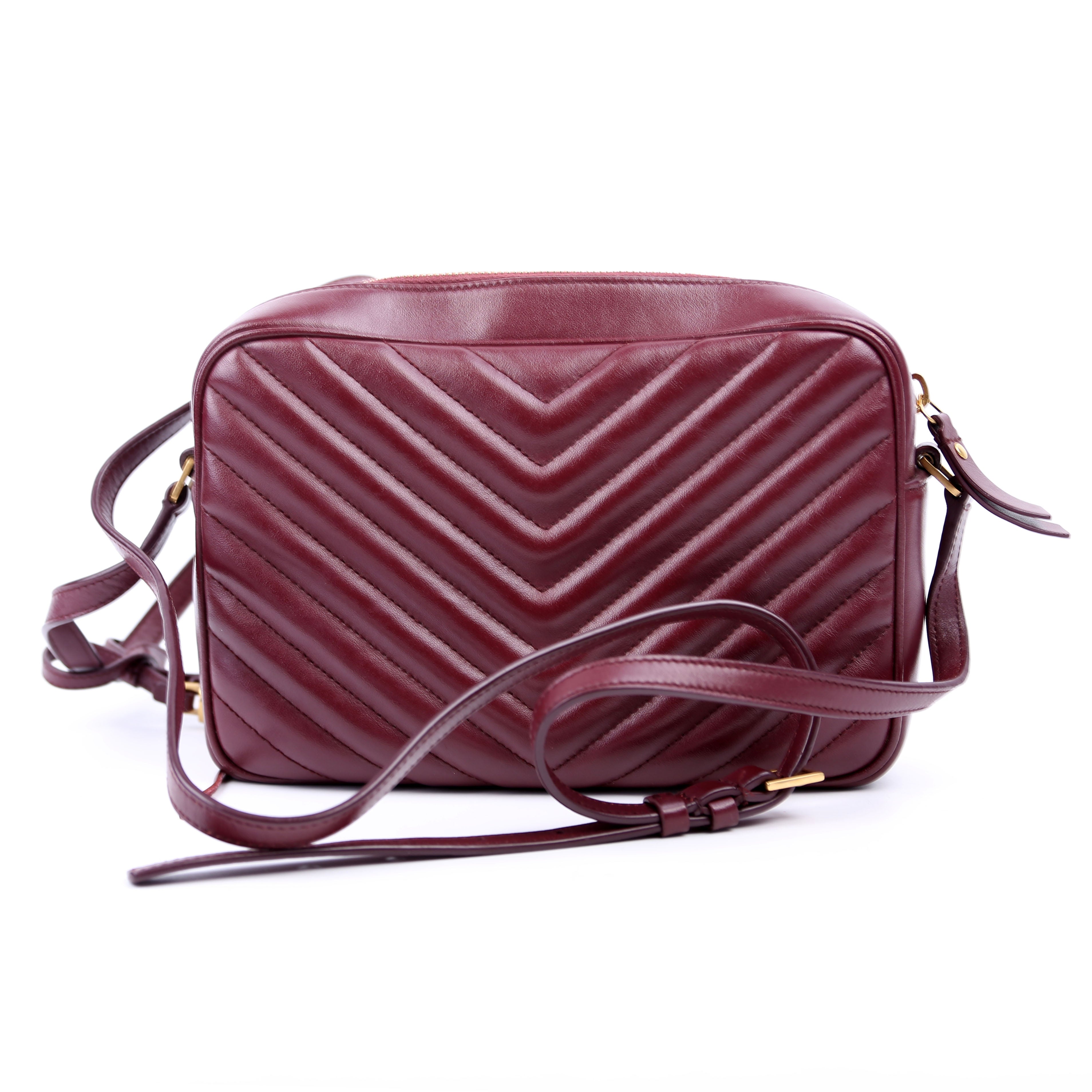 Lou Camera Bag Quilted Burgundy