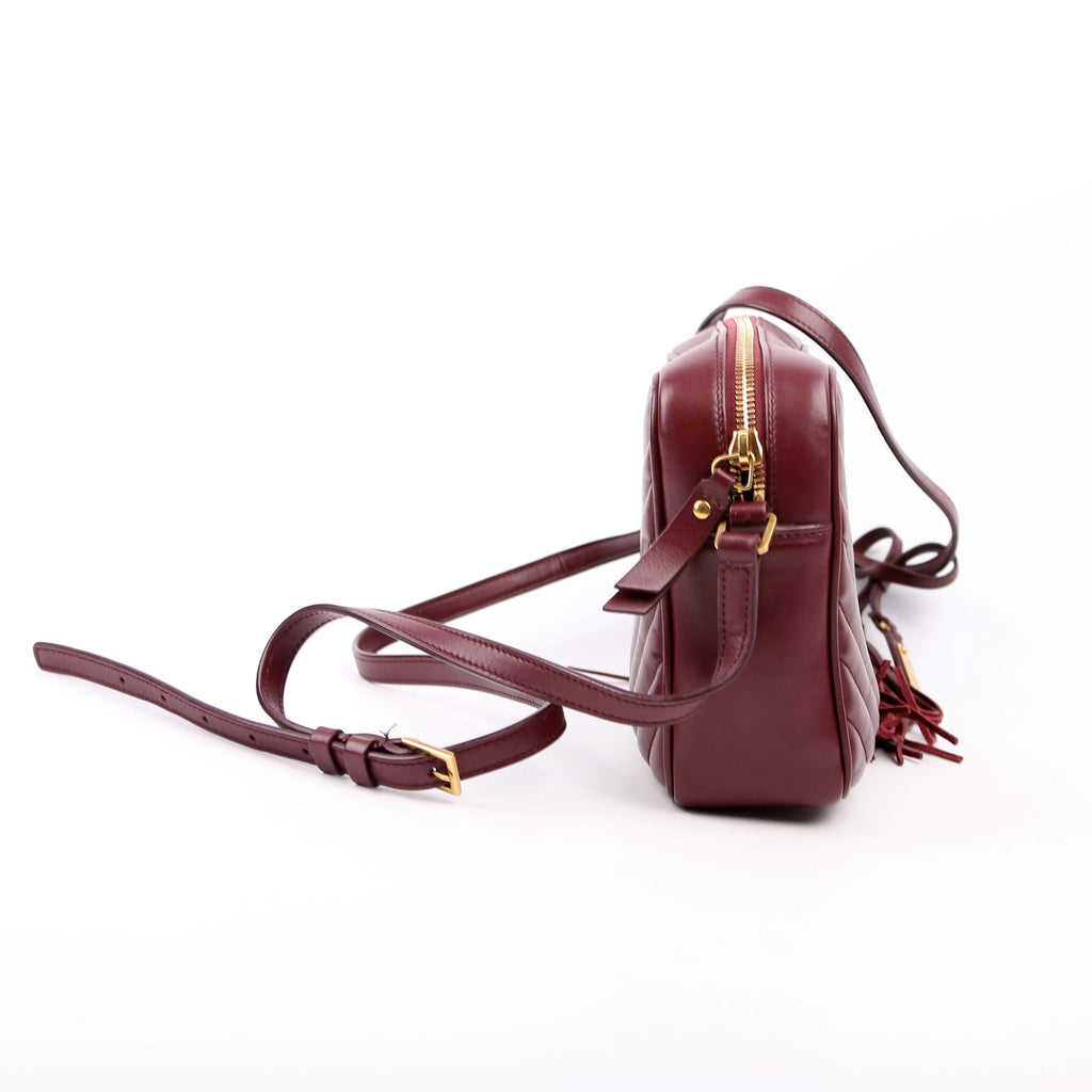 Lou Camera Bag Quilted Burgundy