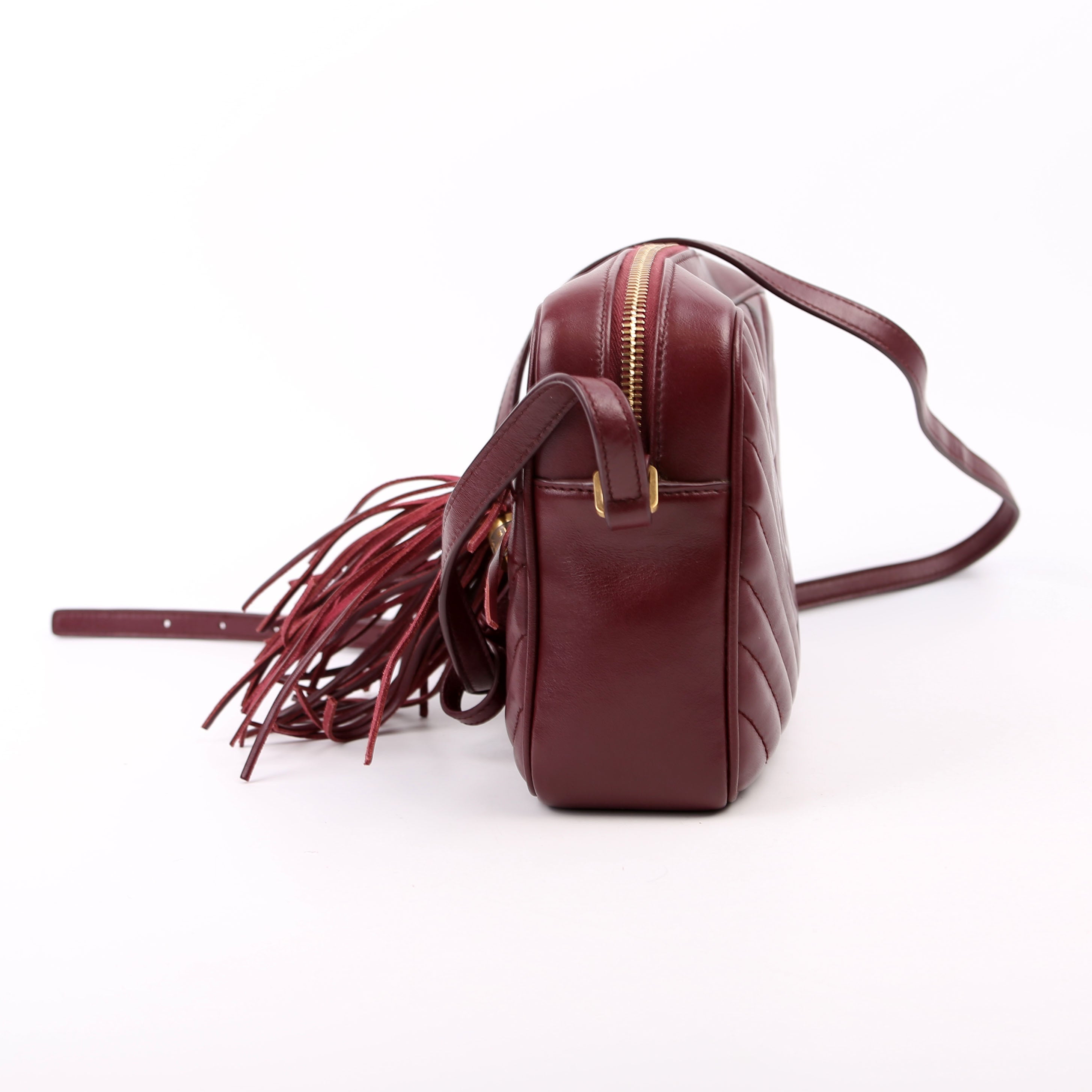 Lou Camera Bag Quilted Burgundy
