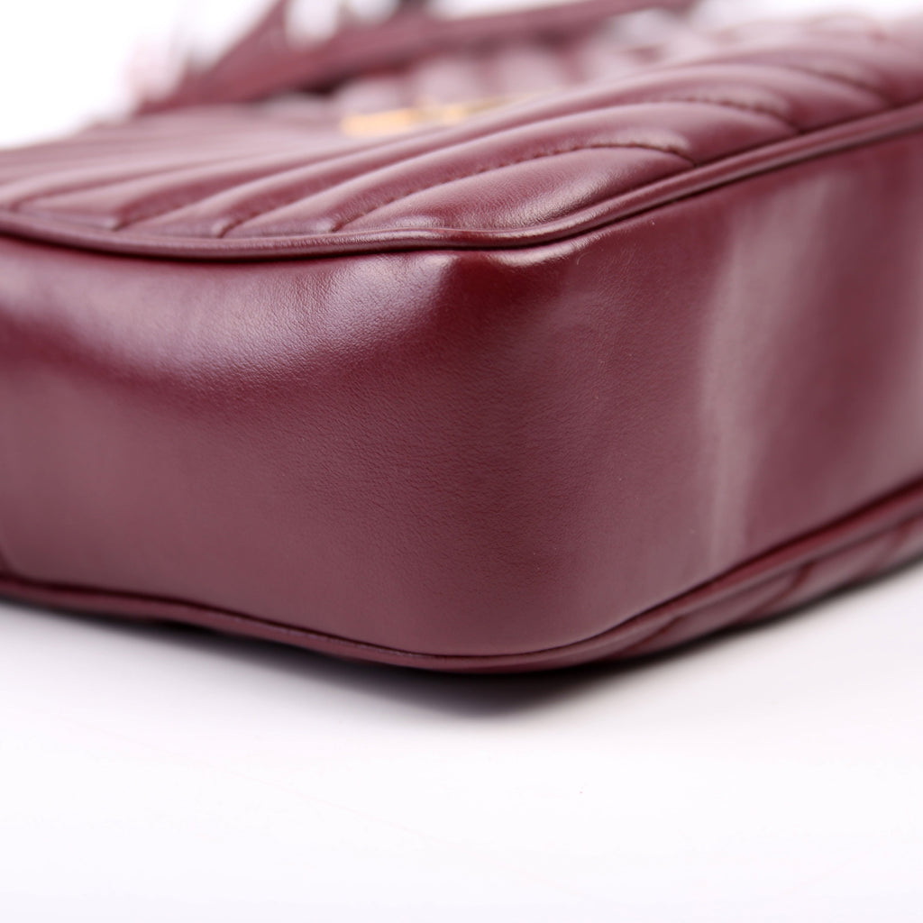 Lou Camera Bag Quilted Burgundy