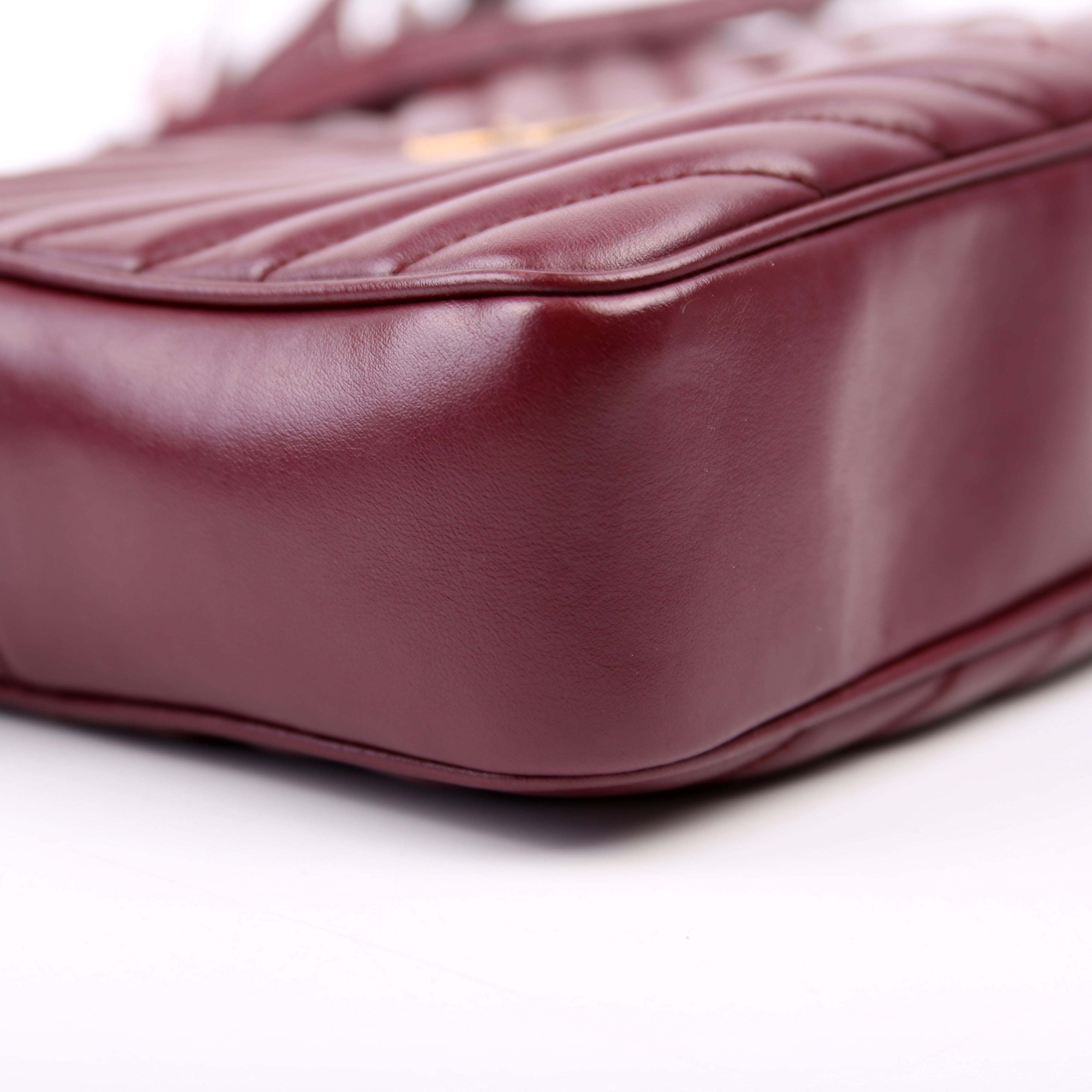 Lou Camera Bag Quilted Burgundy