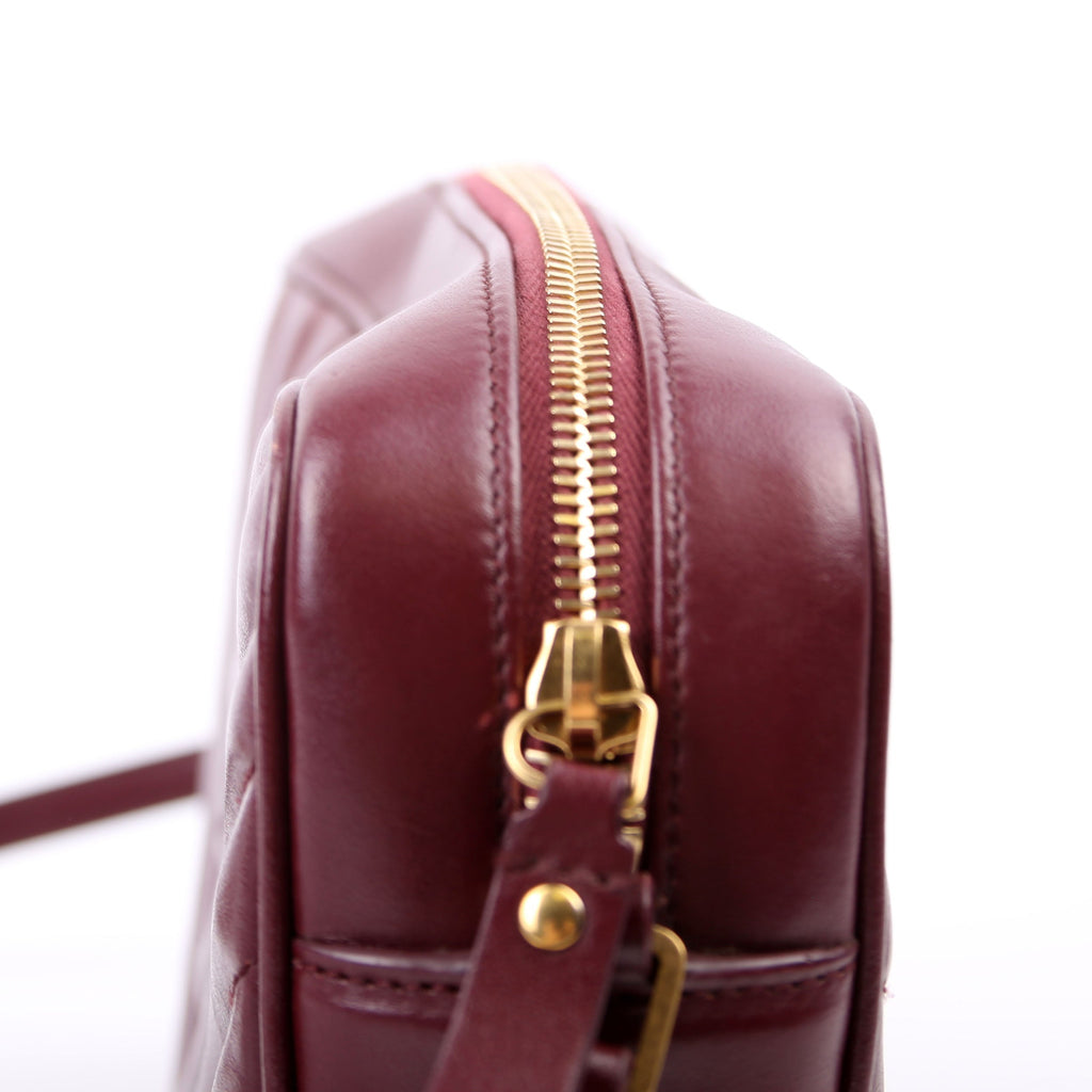 Lou Camera Bag Quilted Burgundy