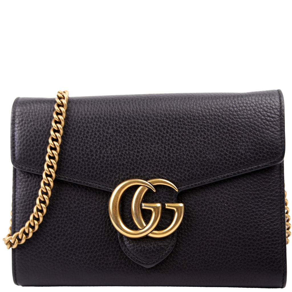 401232 Marmont Chain Wallet Black