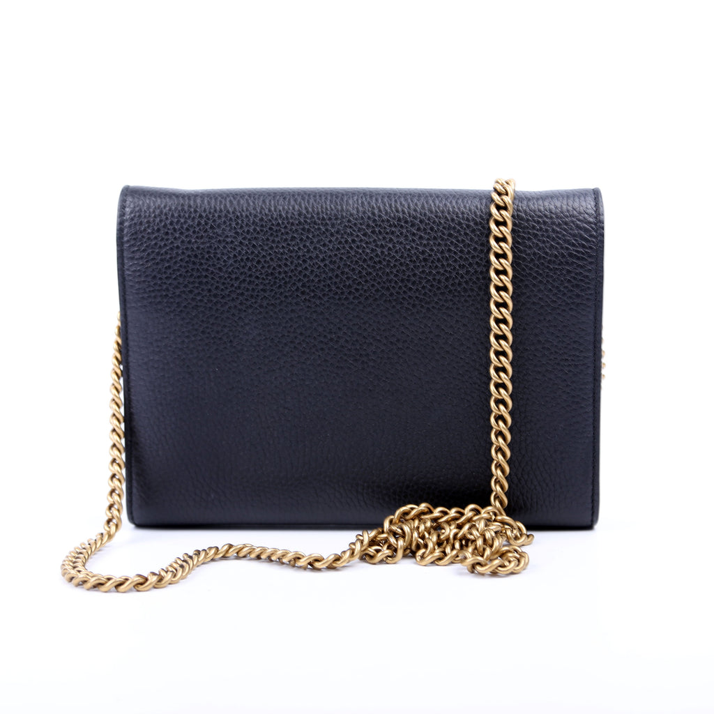 401232 Marmont Chain Wallet Black