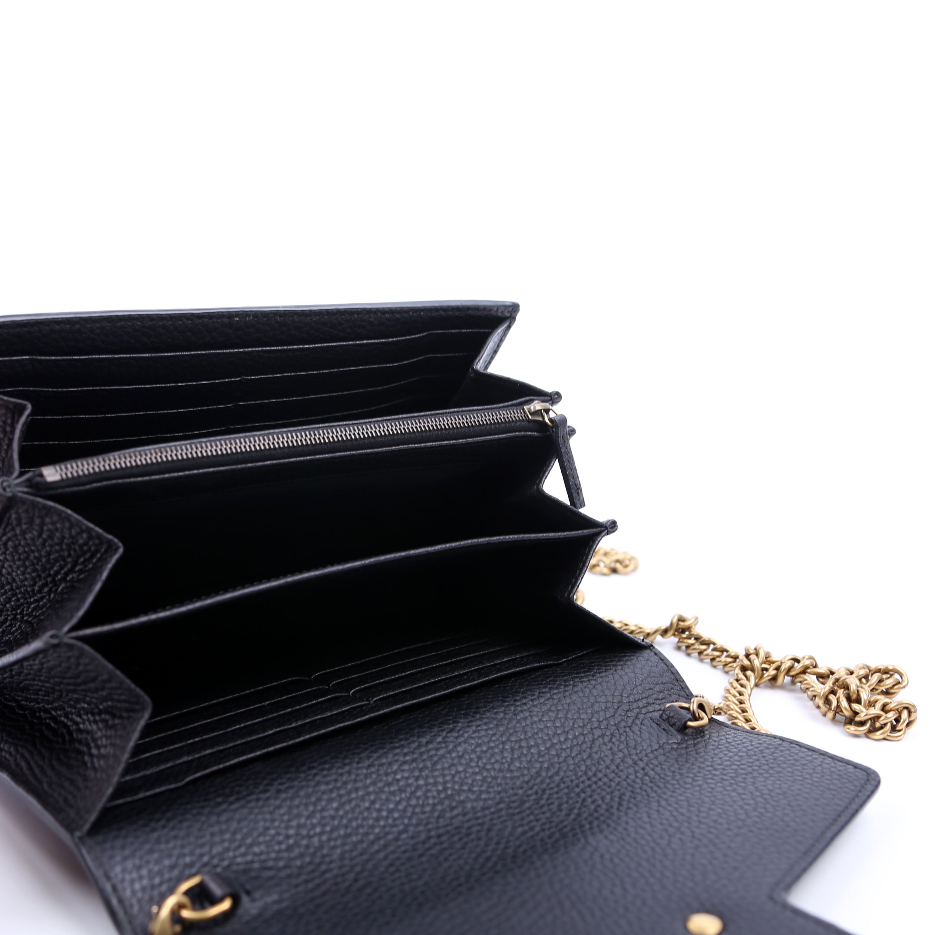 401232 Marmont Chain Wallet Black
