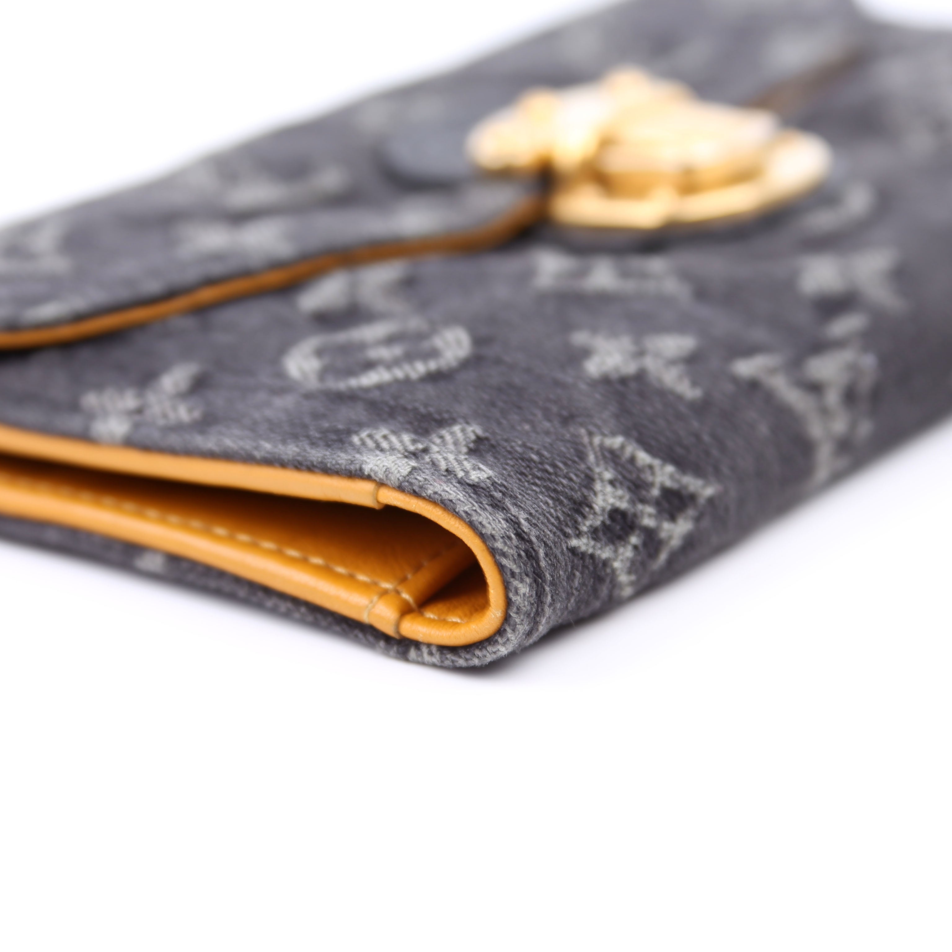 Amelia Wallet Monogram Denim