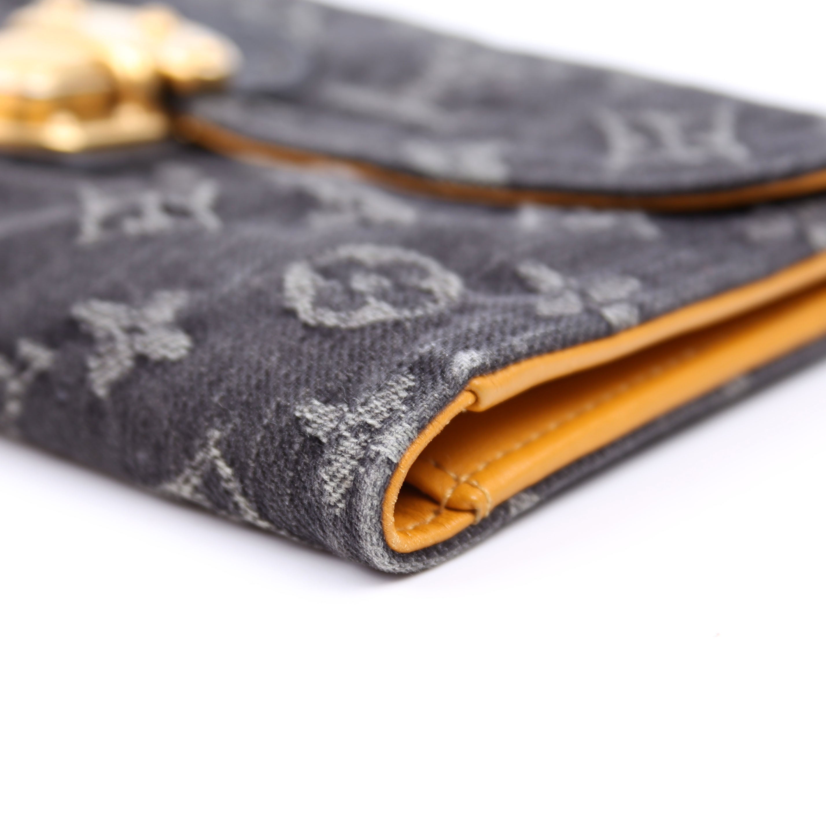 Amelia Wallet Monogram Denim