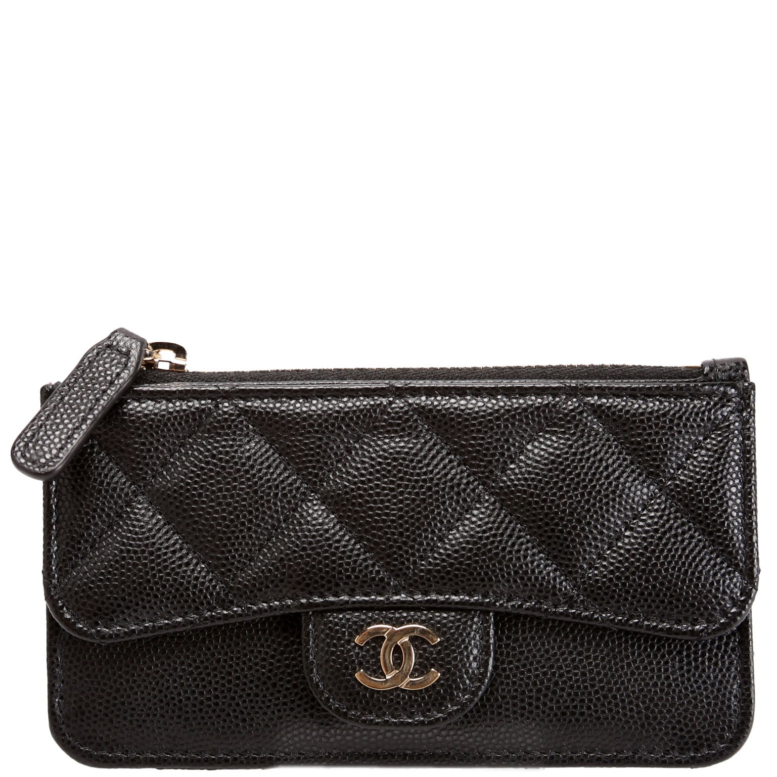 CC Flap Card Holder Caviar RFID Black