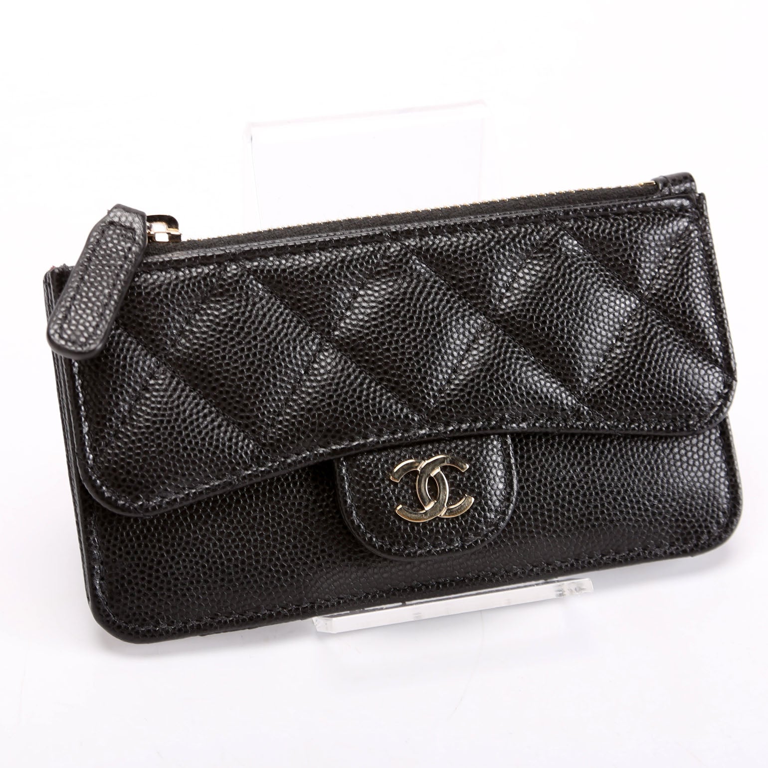 CC Flap Card Holder Caviar RFID Black