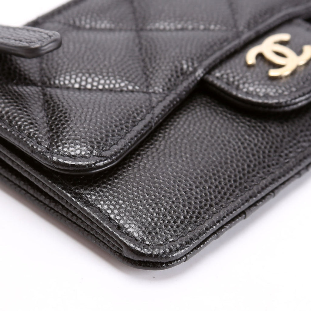 CC Flap Card Holder Caviar RFID Black