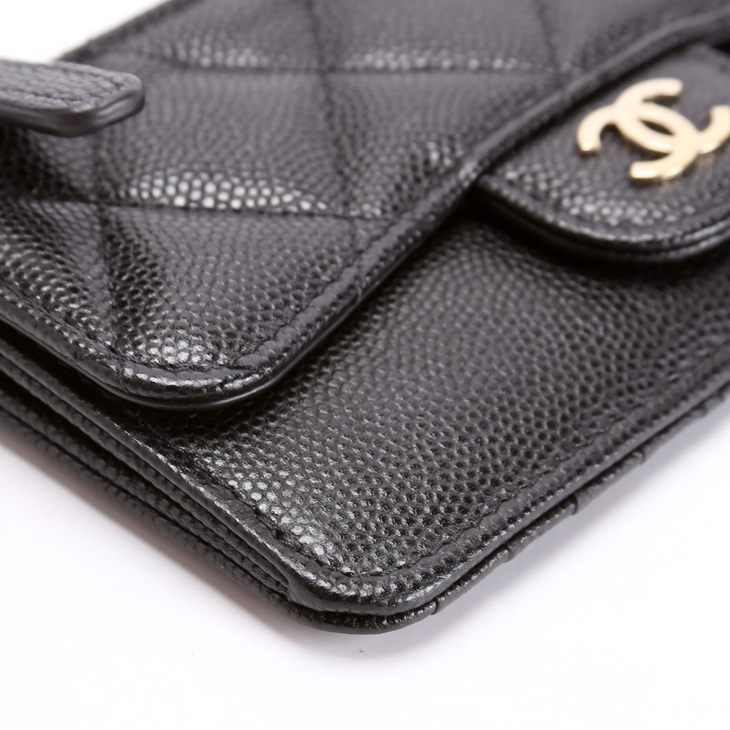 CC Flap Card Holder Caviar RFID Black