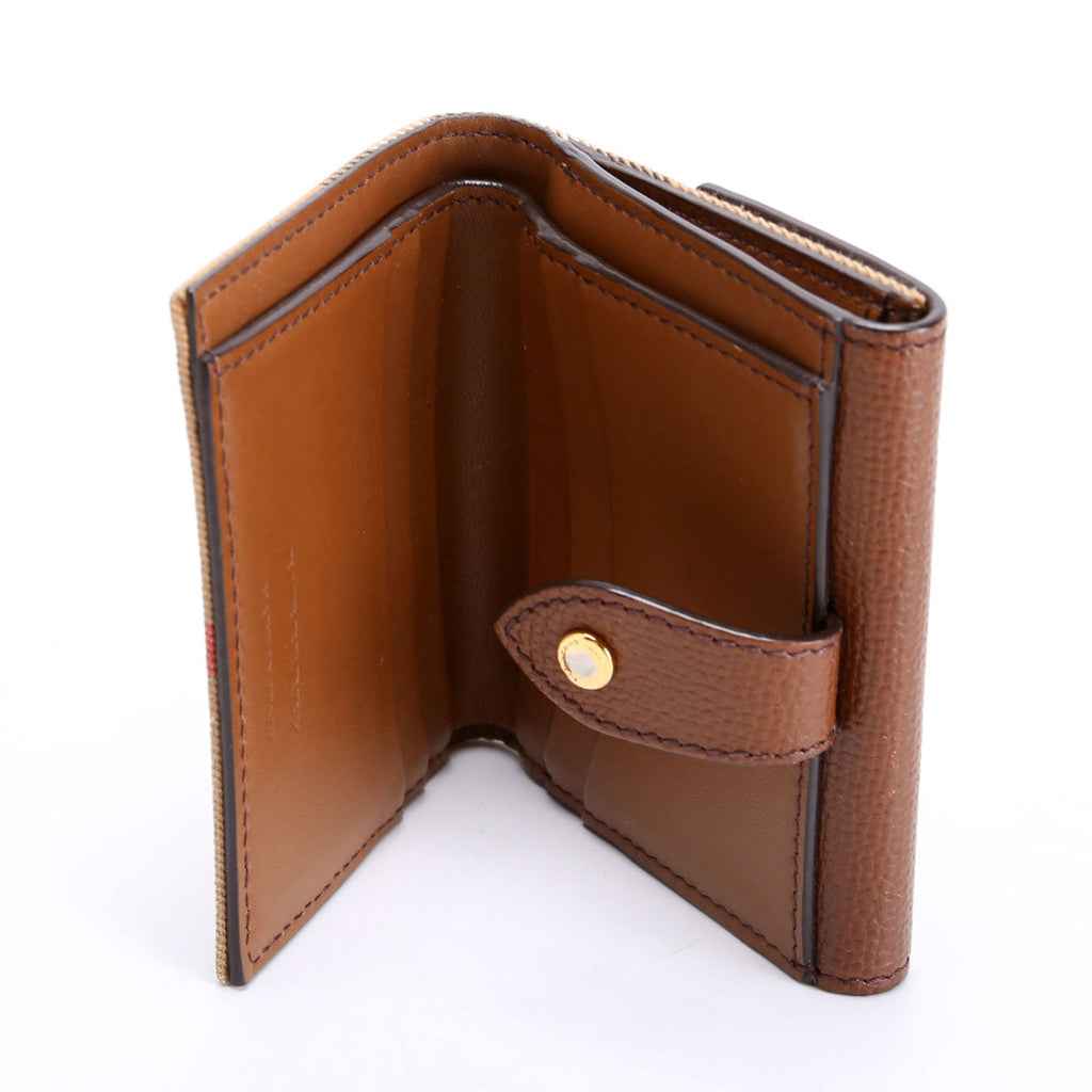 Luna Compact French Wallet Brown