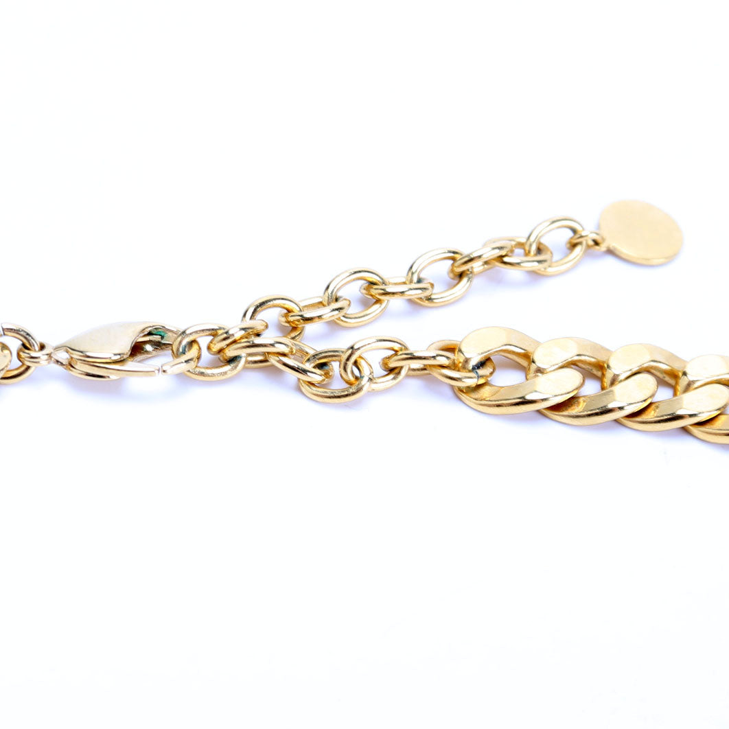Cd Logo Danseuse Etoile Link Necklace Gold
