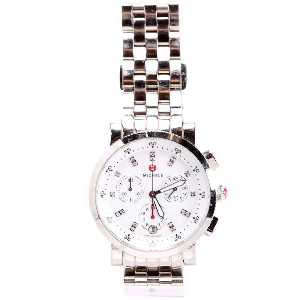 Sport Sail Stainless With 0.6CW Diamond Watch Silver/White