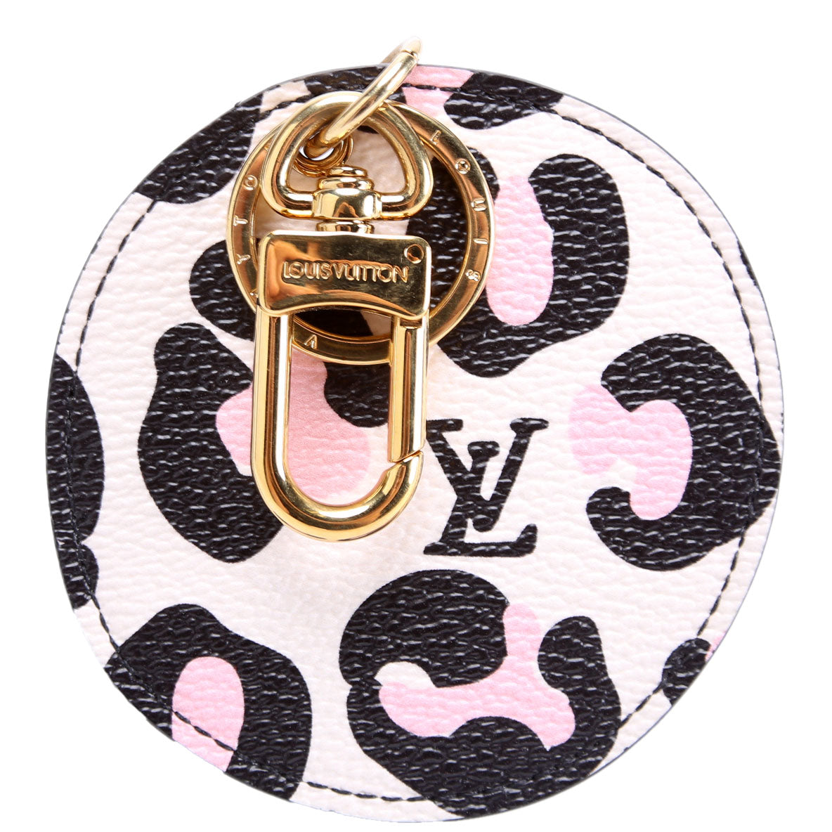 Illustre Wild At Heart Monogram Bag Charm Black/Pink