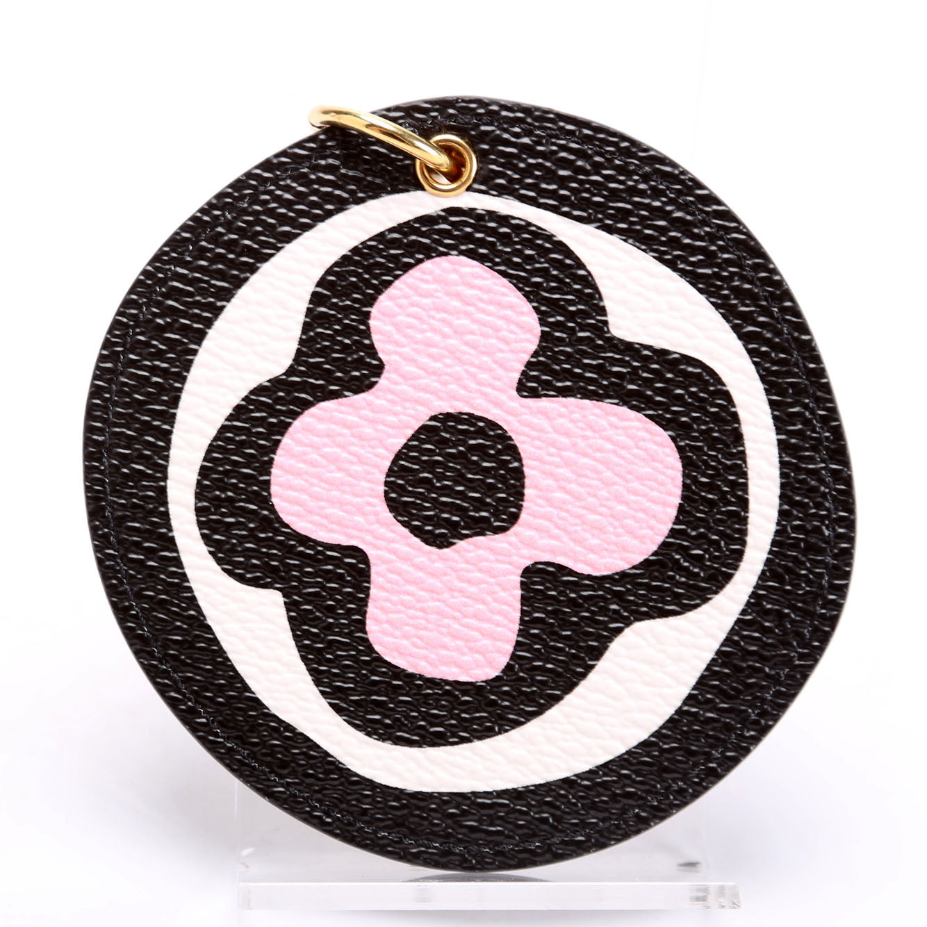 Illustre Wild At Heart Monogram Bag Charm Black/Pink