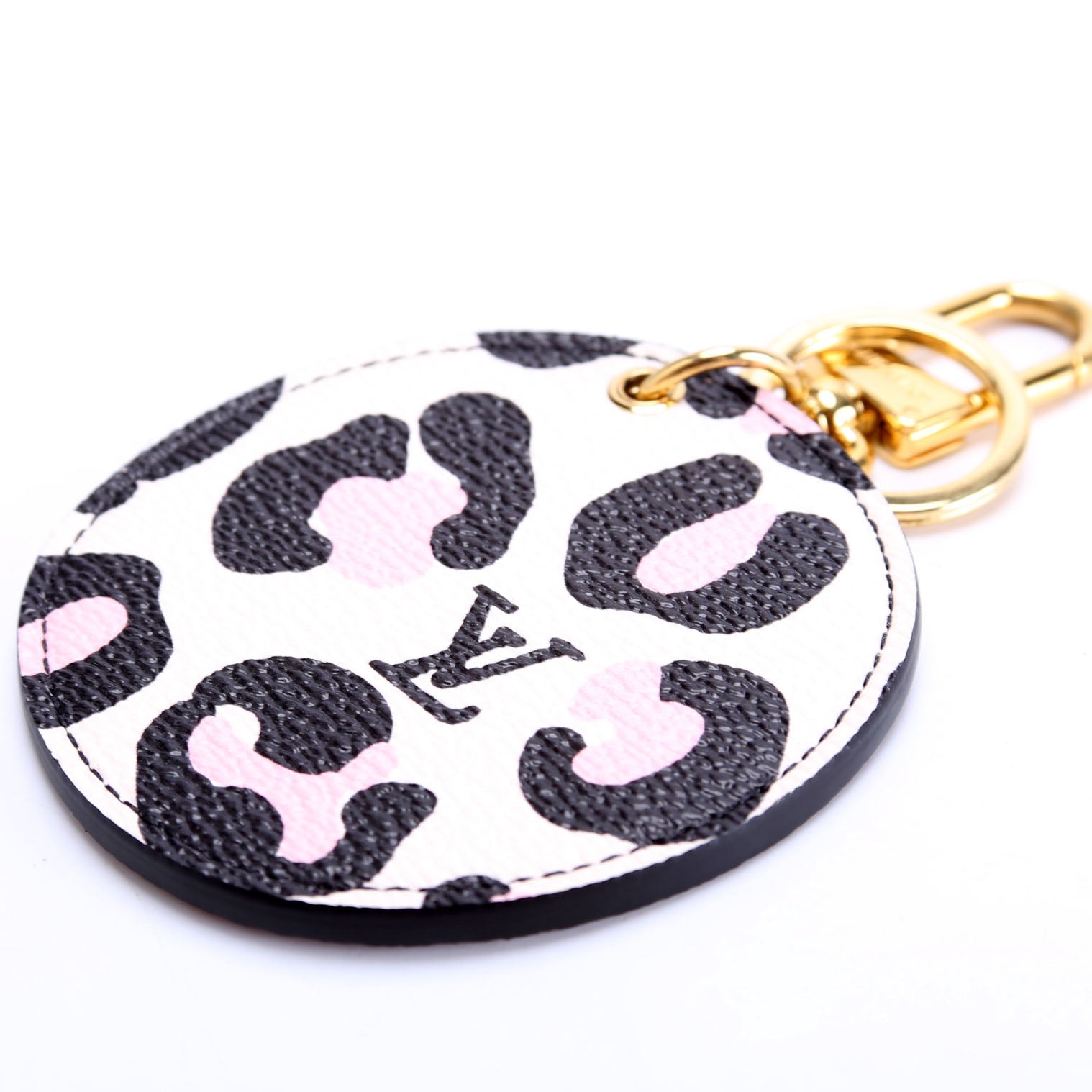Illustre Wild At Heart Monogram Bag Charm Black/Pink