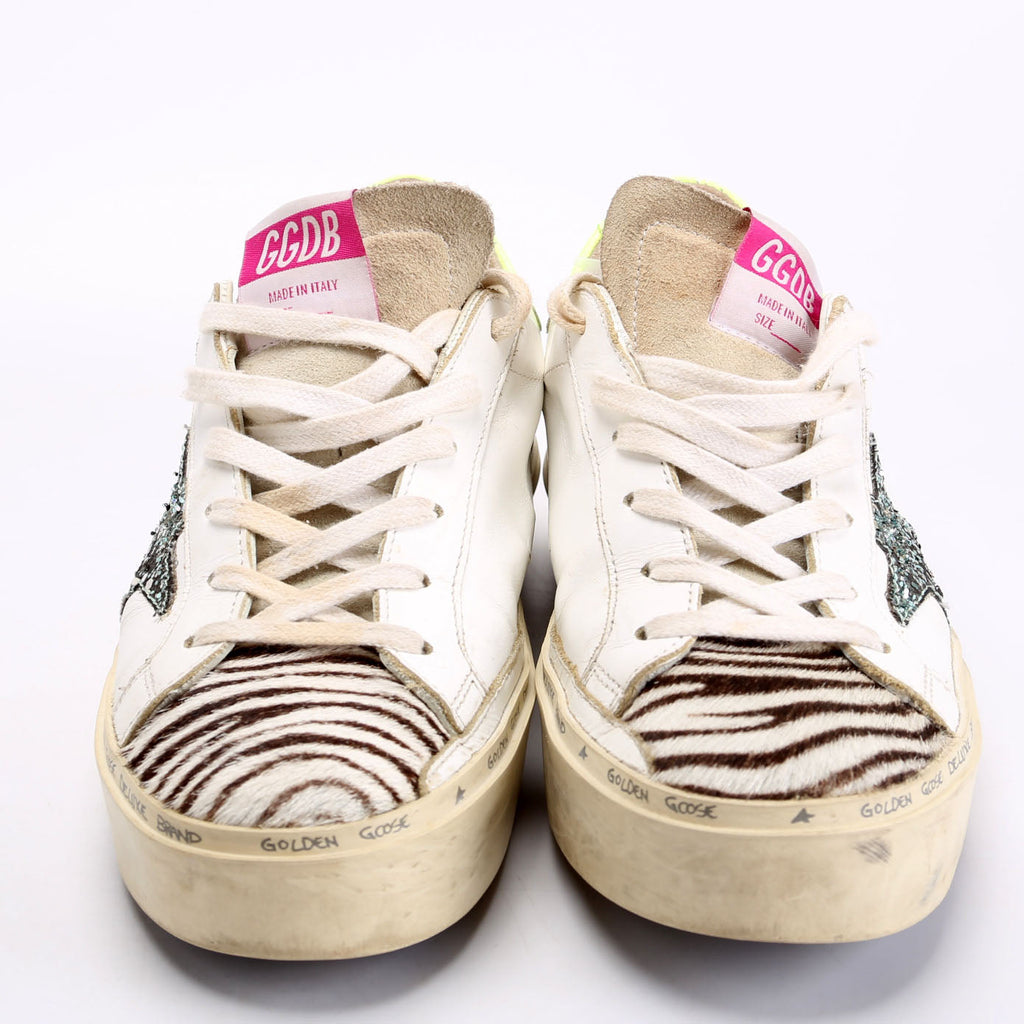 Hi Star Sneakers Size 37 Zebra/White/Neon Yellow