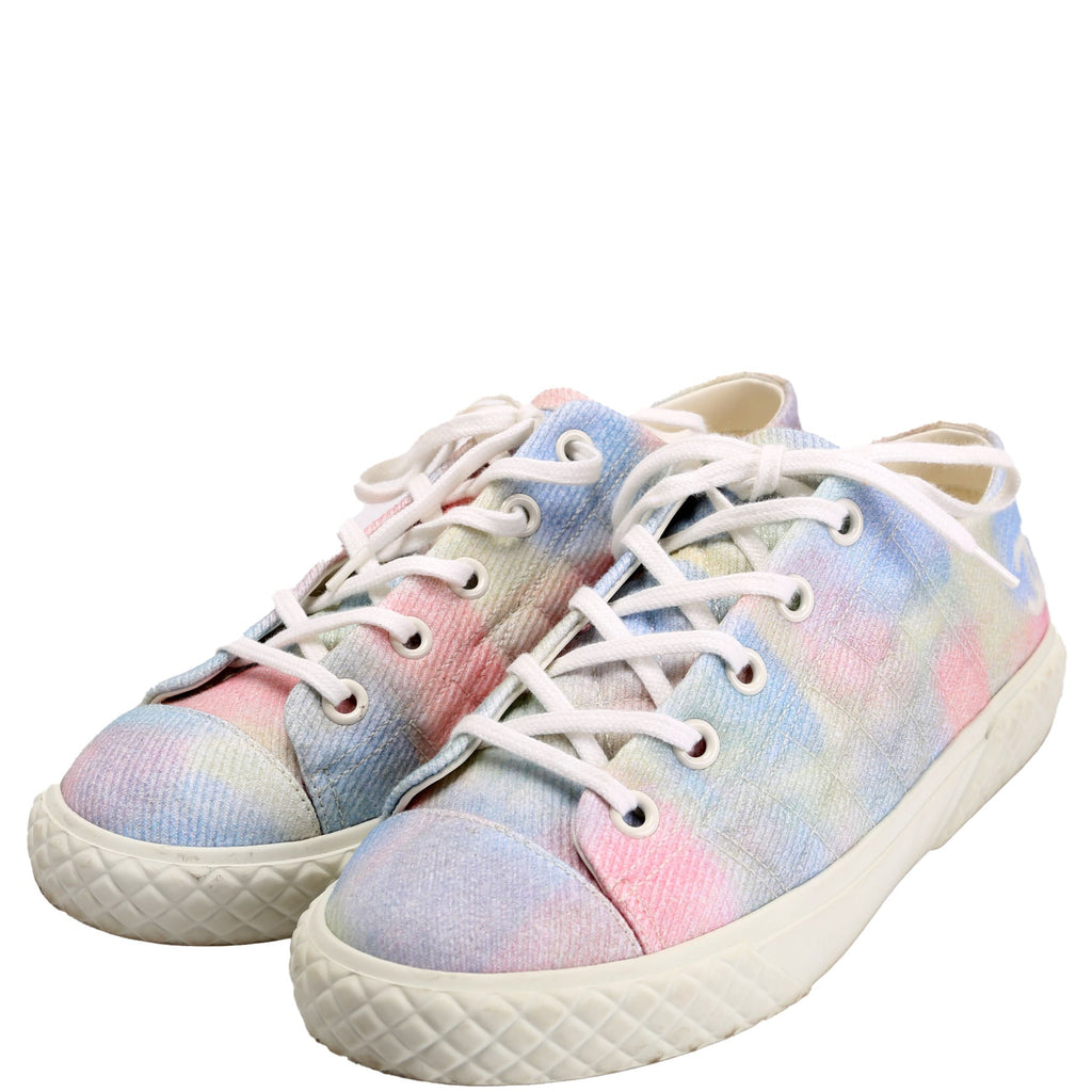 Fabric Quilted Sneakers Multi Size 39.5