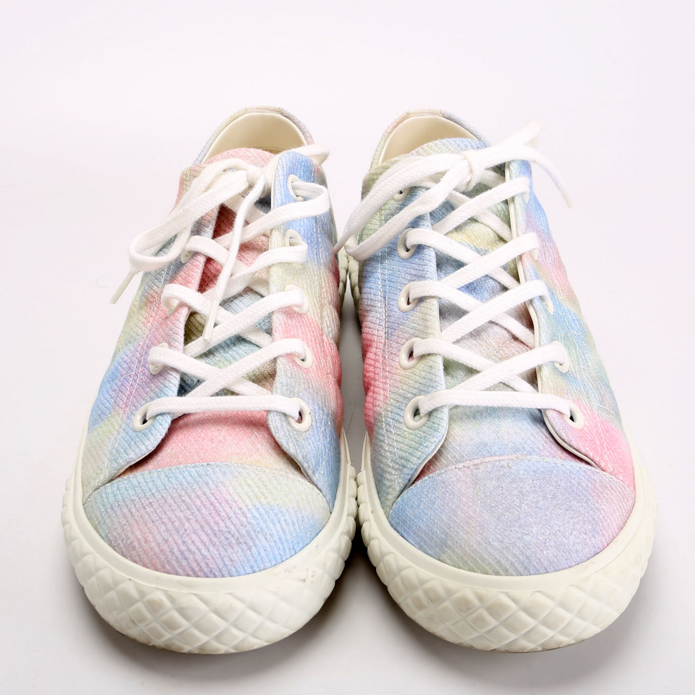 Fabric Quilted Sneakers Multi Size 39.5