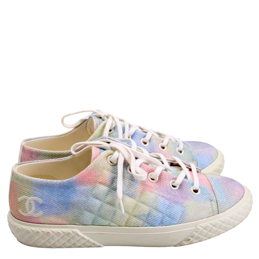 Fabric Quilted Sneakers Multi Size 39.5
