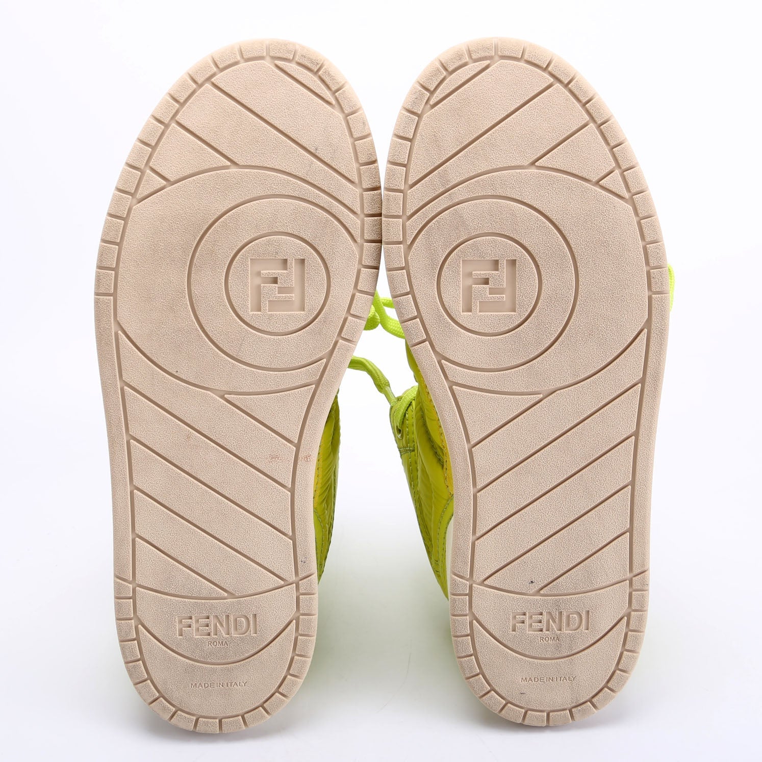 FF Nylon Match High Top Sneakers Size 37 Neon Green