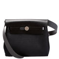 Hermes Herbag Zip 20 Toile Canvas Black