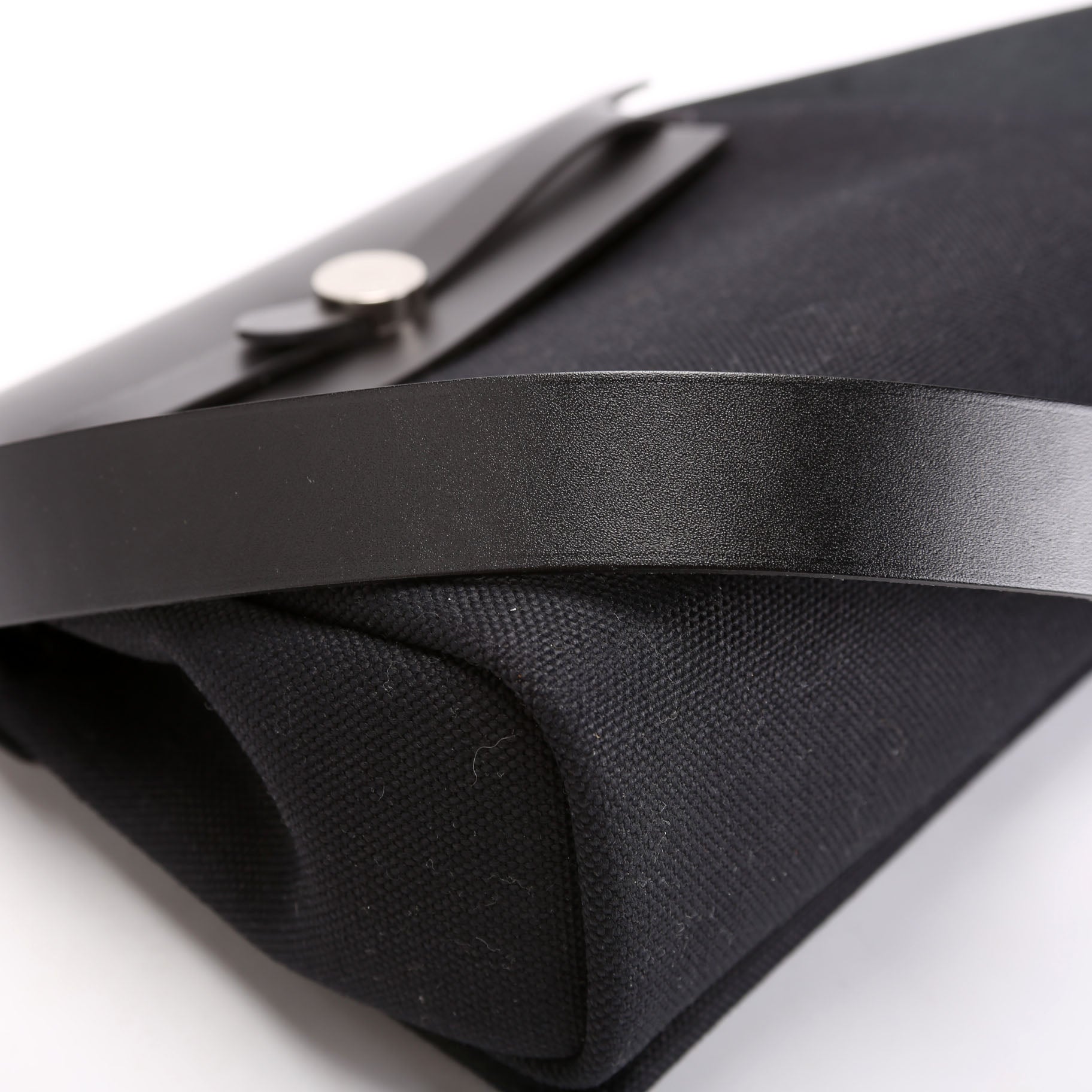 Hermes Herbag Zip 20 Toile Canvas Black
