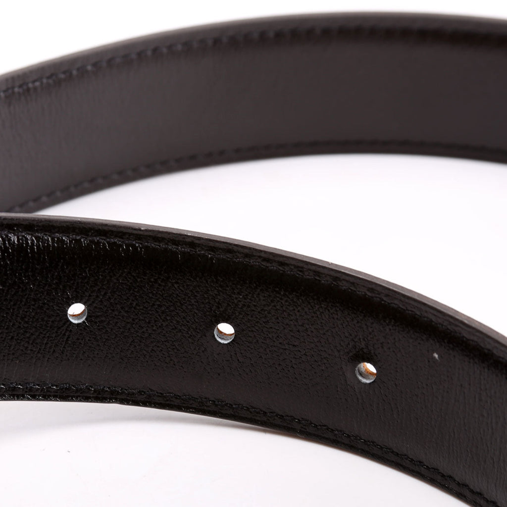 H Guillochee 32MM Reversible Belt Size 85 Brown/Black