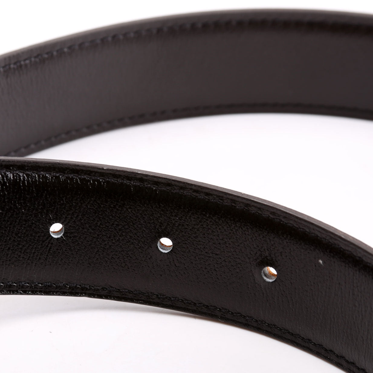 H Guillochee 32MM Reversible Belt Size 85 Brown/Black
