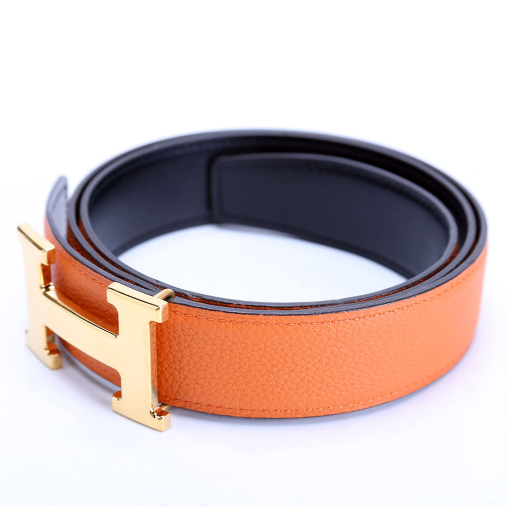 Constance H Reversible Belt Size 85 Orange/Black
