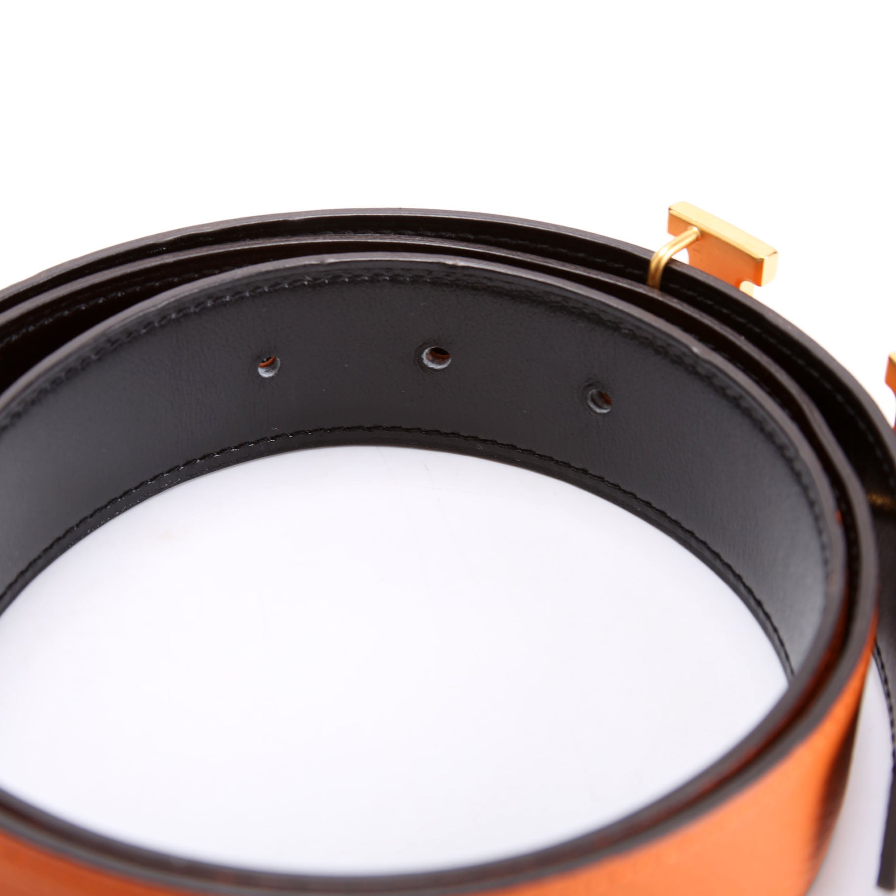 Constance H Reversible Belt Size 85 Orange/Black