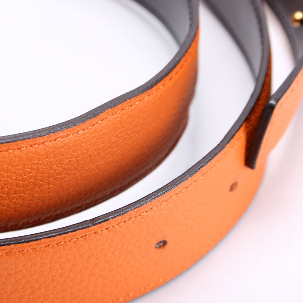 Constance H Reversible Belt Size 85 Orange/Black