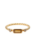 Novella 750/Citrine/Diamond Ring Size 6 Gold
