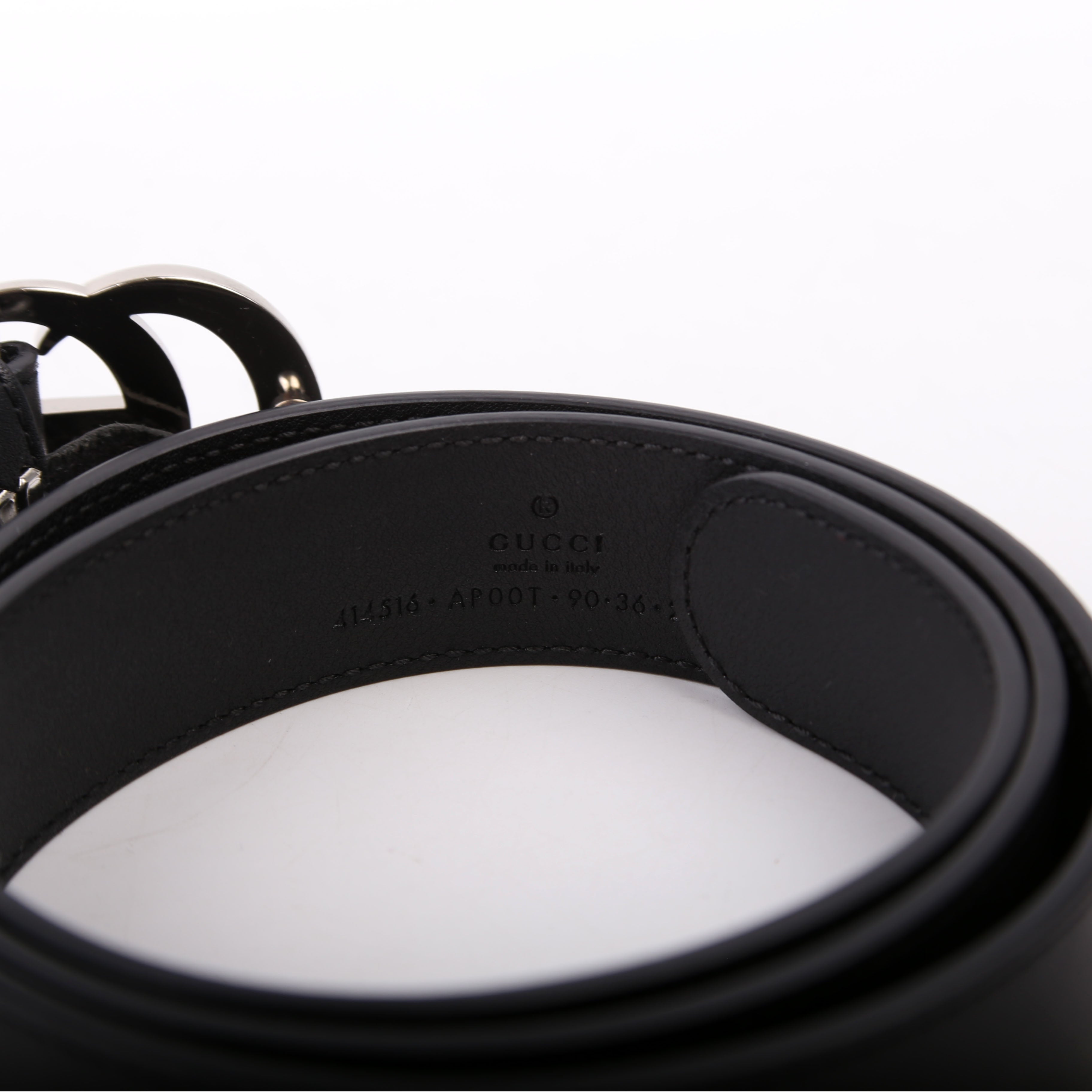 414516 GG Marmont Belt Size 90/36 Black