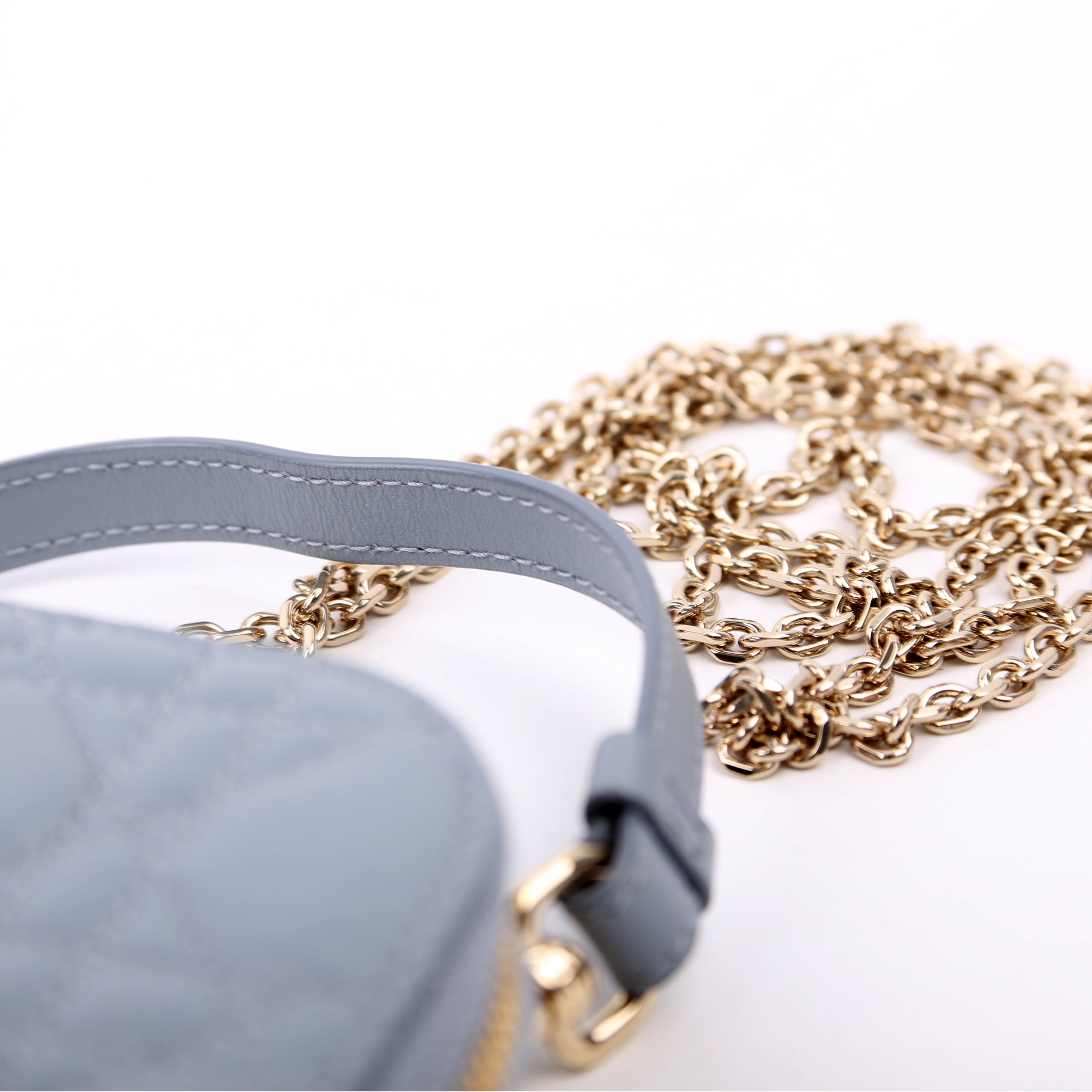 Dior Lady Dior Call'In Dior Phone Holder Dioramour Lambskin Cannage Blue