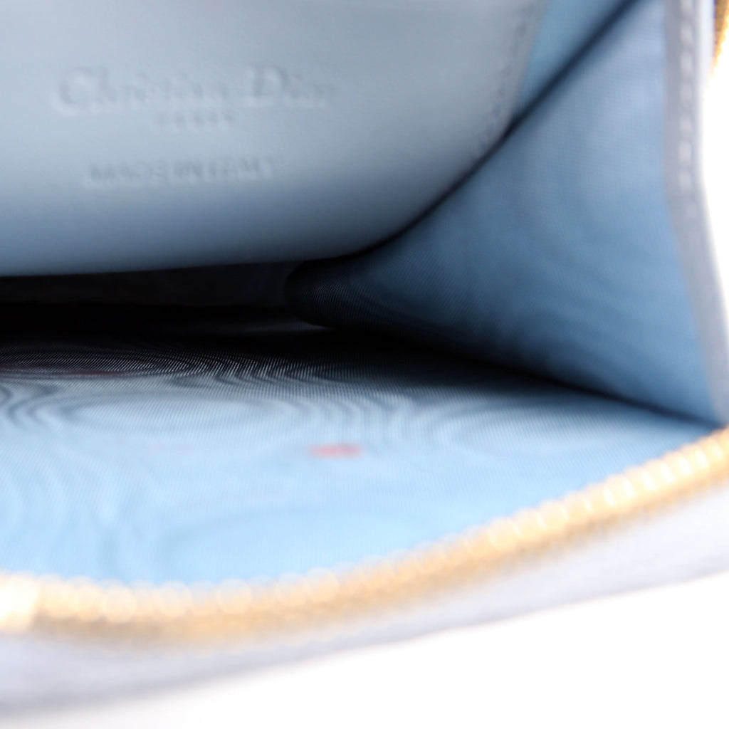 Dior Lady Dior Call'In Dior Phone Holder Dioramour Lambskin Cannage Blue