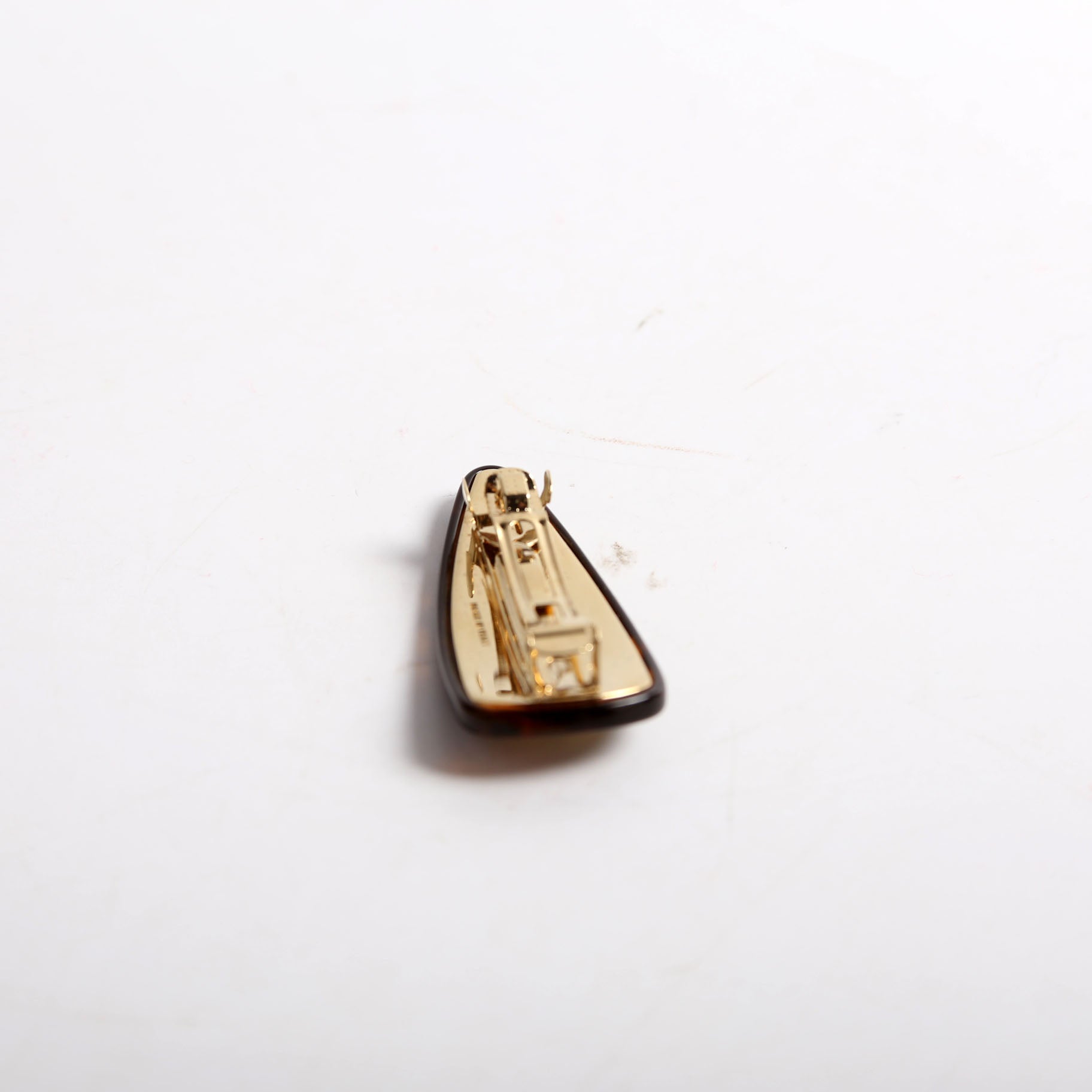 Logo Hair Clip Tortoise